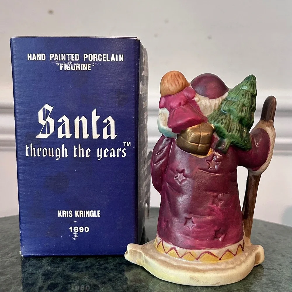 RSVP Santa Through The Years 1990 Porcelain Figurine Set St Nicholas 1880-1940